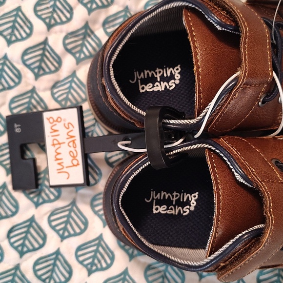 Jumping Beans Boys Brown Loafers Size 8T Hook And Loop Closure - Picture 4 of 5